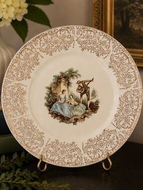 Vintage Plate D’or LIMOGES AMERICAN Serenade 22K Gold | Grandmillennial Cottage